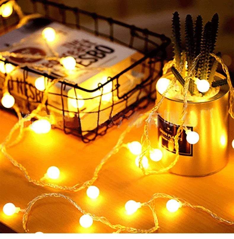 USB/Battery Power LED String Lights Globe String Lights Outdoor Waterproof Lamp Garden Wedding Ball Fairy Lights Christmas Decor