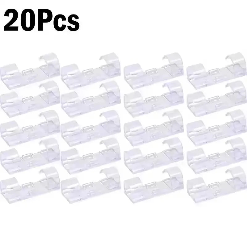 Cable Clips Organizer Drop Wire Holder Cord Management Self-Adhesive Cable Manager Fixed Clamp Wire Winder For Home Office Car