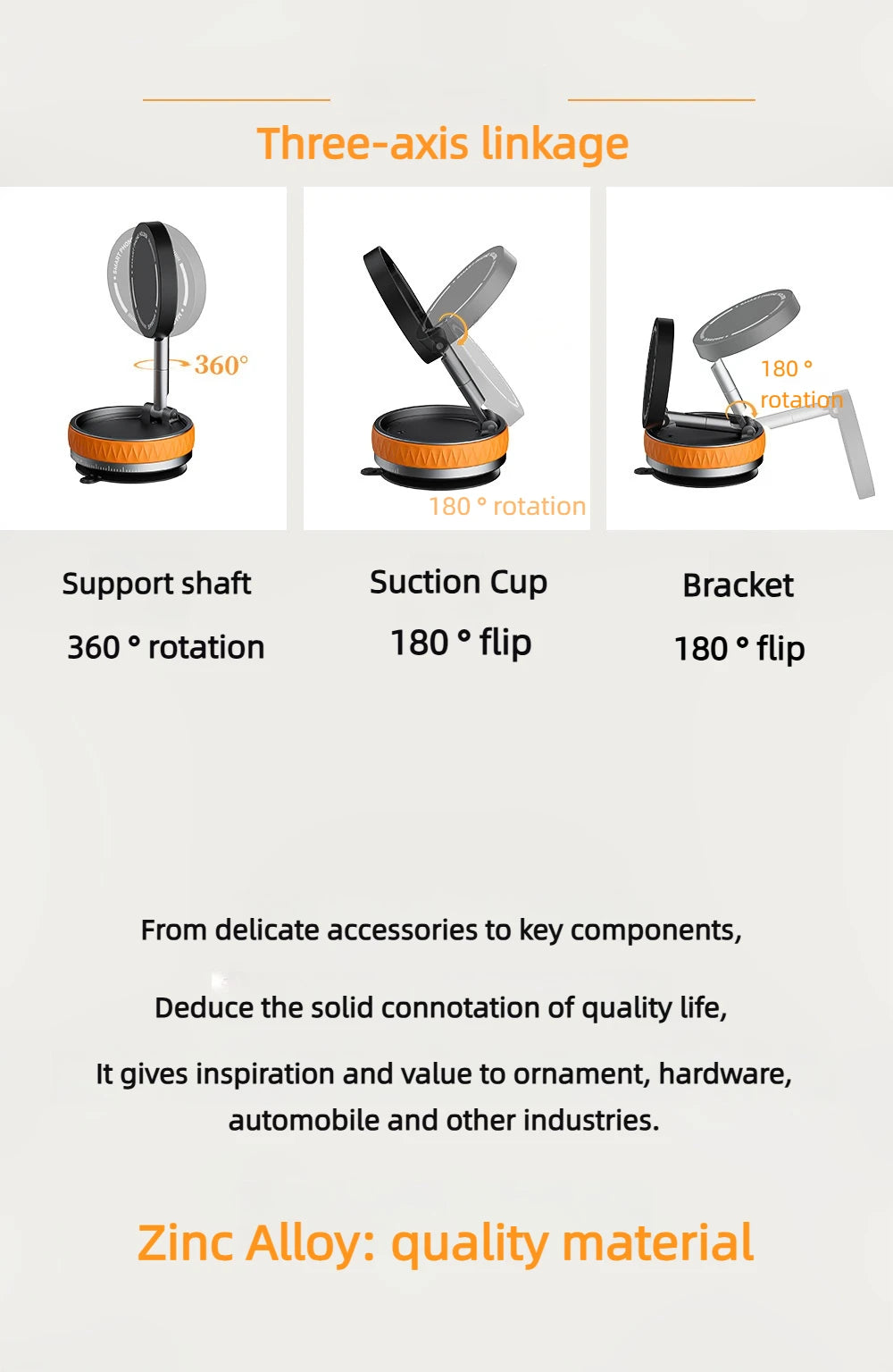 Car Magsafe Phone Holder,360° Adjustable Car Phone Mount,for iPhone and All smartphones,Suitable for your Car/Gym/Mirror/Desktop