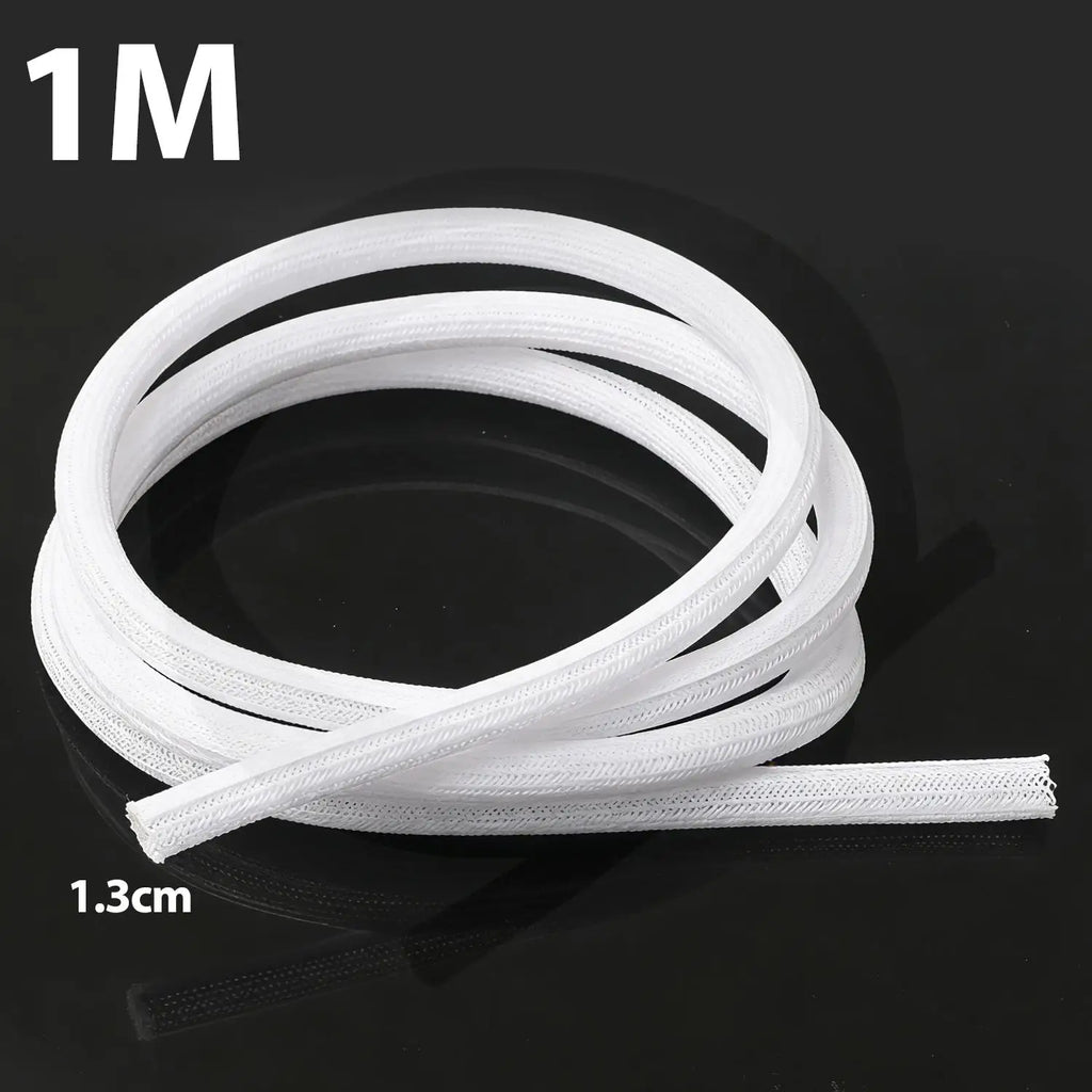 1-2m Cable Sleeve Organizer Under Desk Cord Management Home Office Power Cord Audio Video Line Organizers Computer Wire Cover