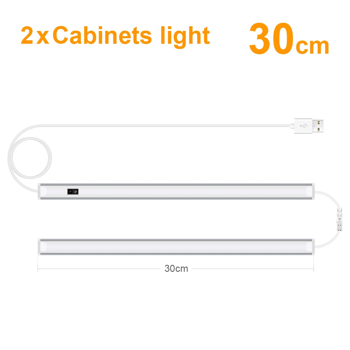USB LED Lights Room Decoration 5V Lamp Hand Sweep Sensor Lamp Aluminum Lights Bar For Kitchen Closet Bedroom Night Lighting