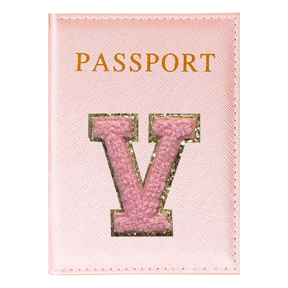 Portapasaporte Rosa con Diseño Aviones — Funda PU para Viajeras