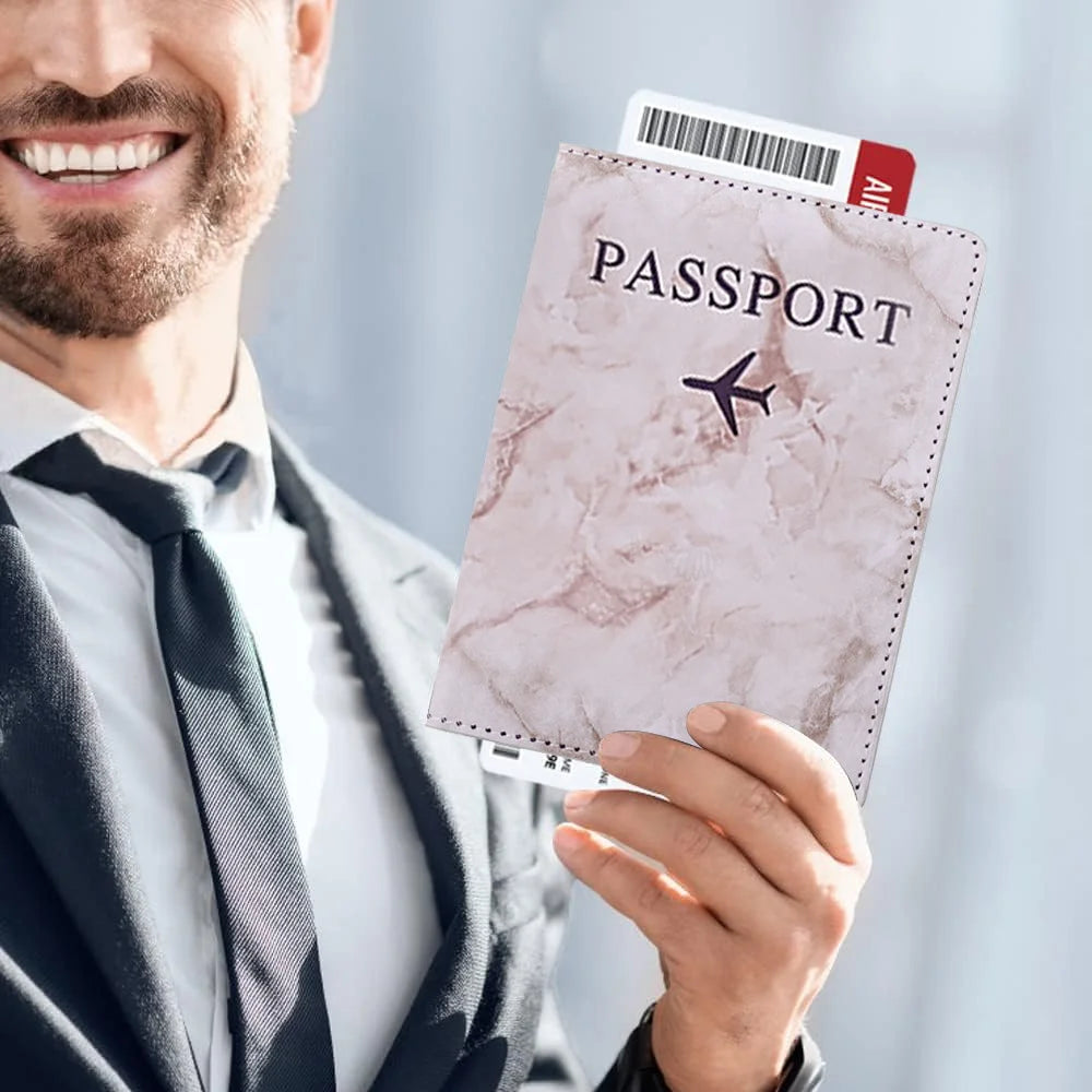 Passport Holder Passport Case Travel Waterproof Passport Protective Cover Embroidery Pattern Holder Air Plan Travel Accessories