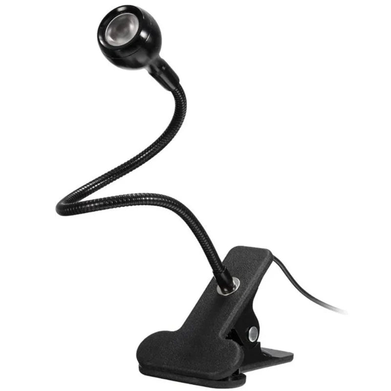 USB LED Reading Lamp Table Lamp Flexible Desk Night Light Clip-on Student Study Lights Bedside Indoor Room Lighting With Switch