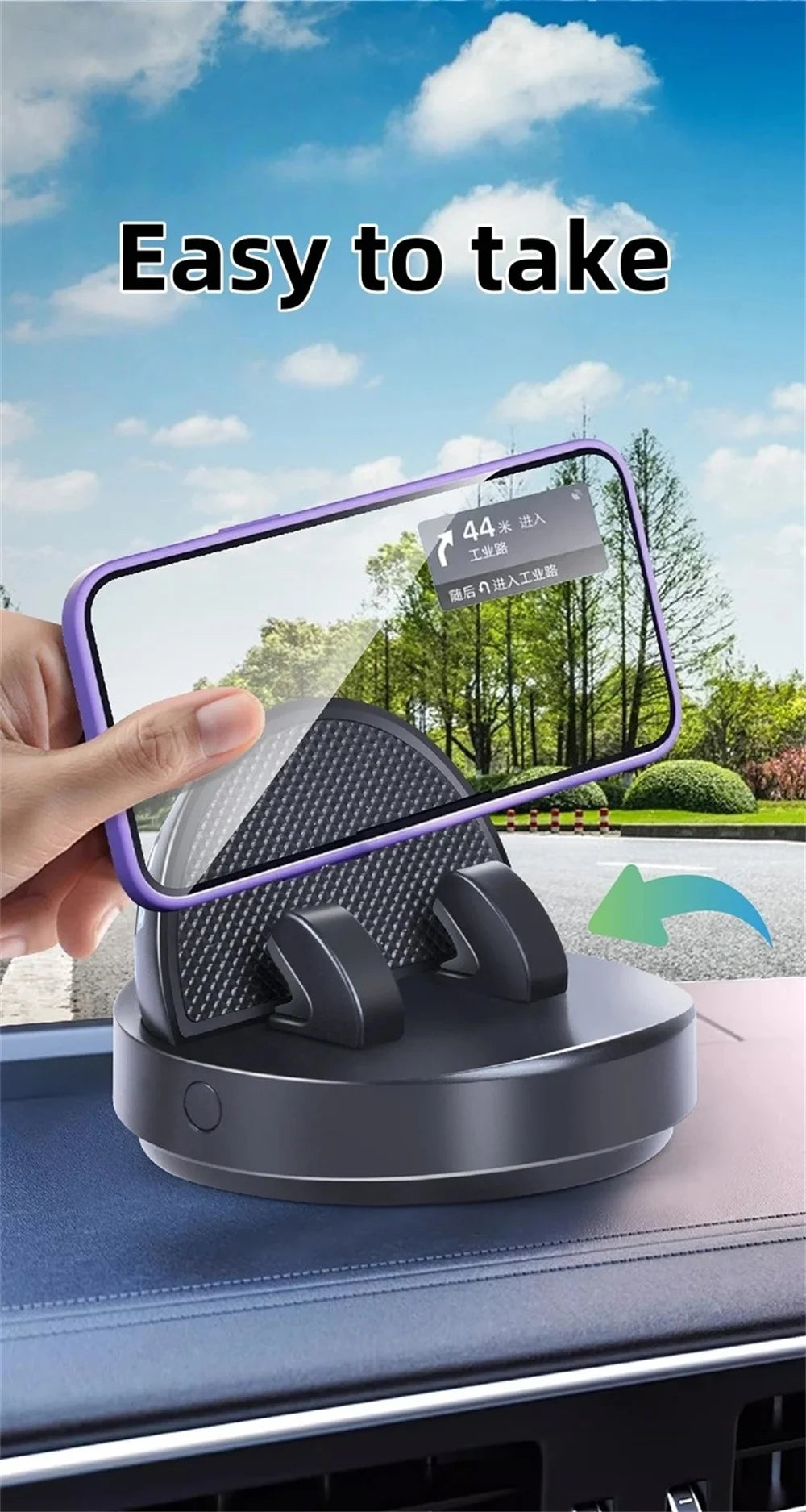 Car Dashboard Phone Holder Auto Dashboard Mobile Phone Mount Smartphone Automotive Organizer with Parking Number Plate for Car