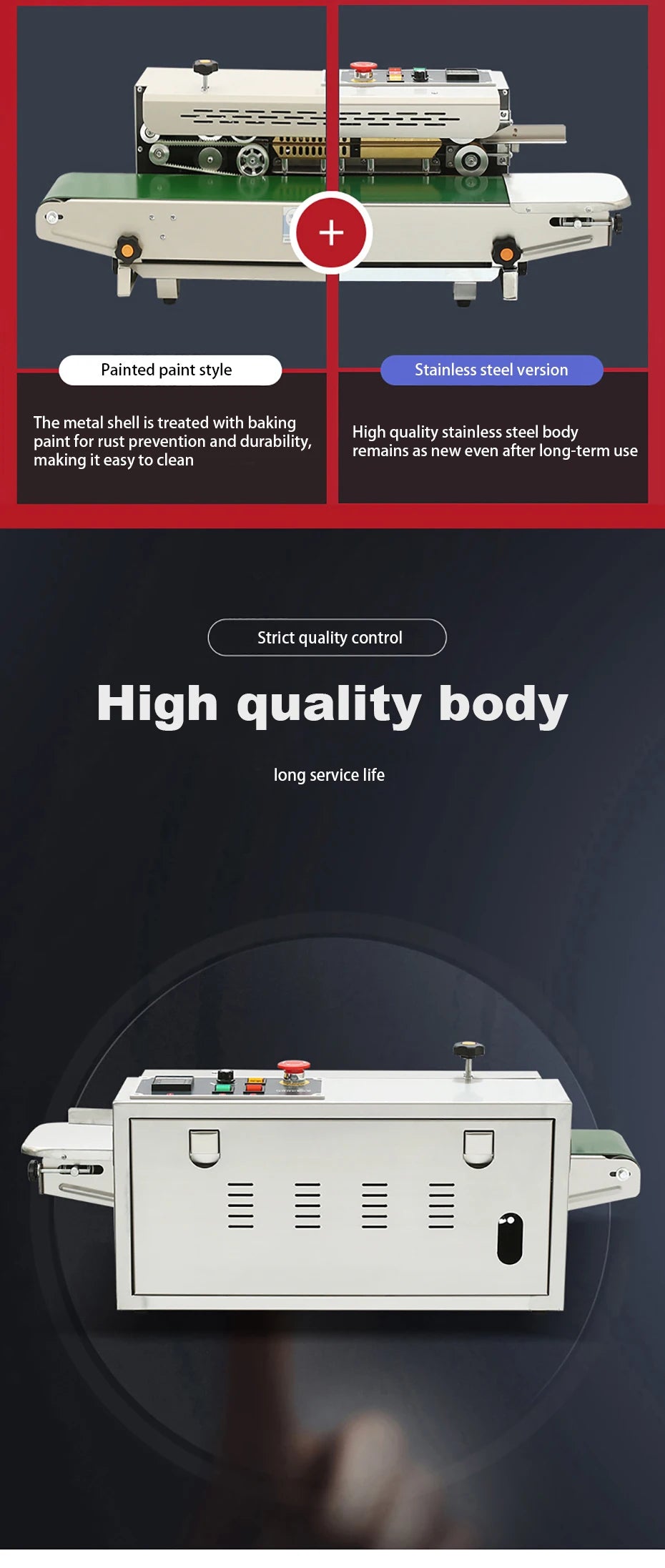 Automatic Electric Bag Sealing Machine Food Plastic Packag Sealer Heavy Duty Packag Sealing Machine 220V Continuous Heat Sealer