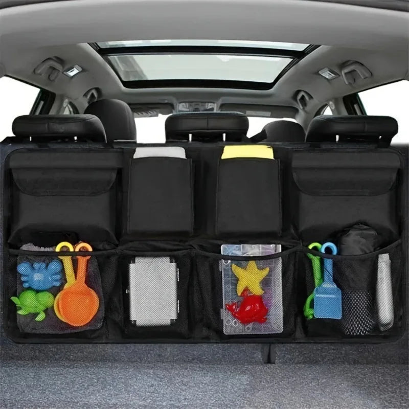KEBUDIMEI Car Trunk Organizer Oxford Backseat Storage Bag Multi-use Automobile Seat Back Organizers Net Car Interior Accessories