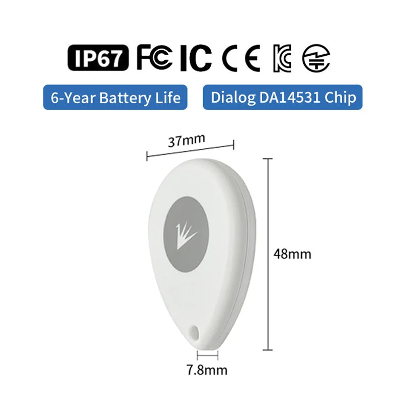 Bluetooth Broadcast Low Energy Waterproof IP67 Tracking Eddystone iBeacon Tags Long Battery Life IoT Tracker BT5.1 BLE Beacon