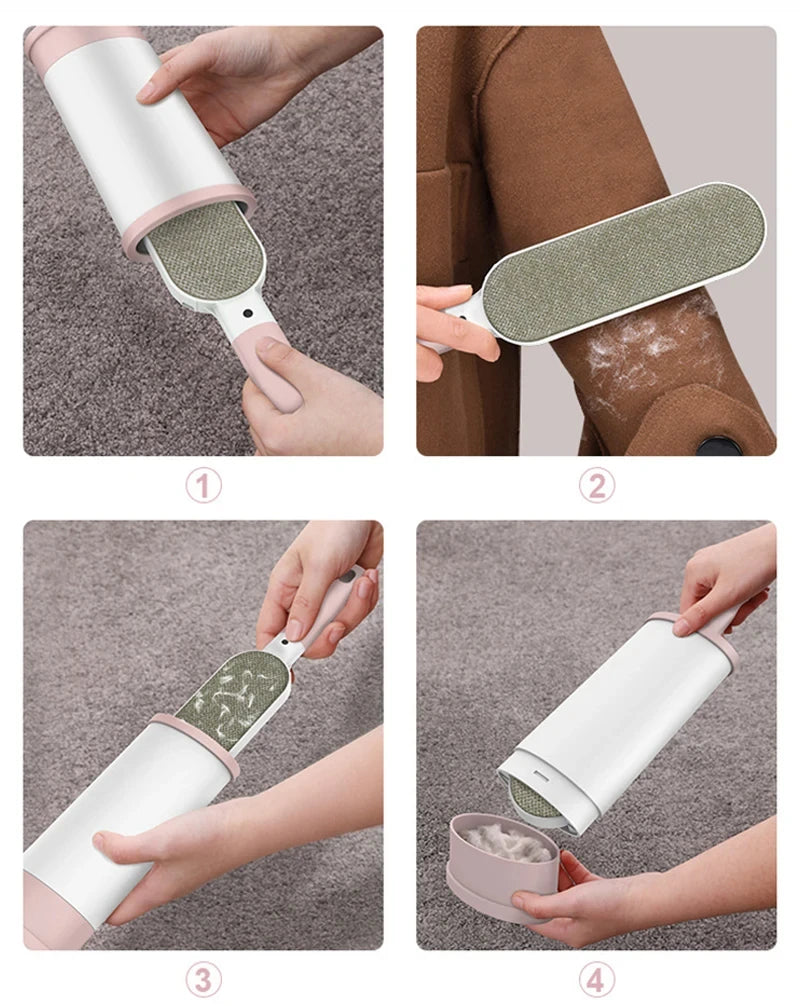 Pet Hair Remover Lint Remover Clothes Lint Roller Reusable Fur Hair Cleaning Brush Static Dusting Brush Household Coat Brushes