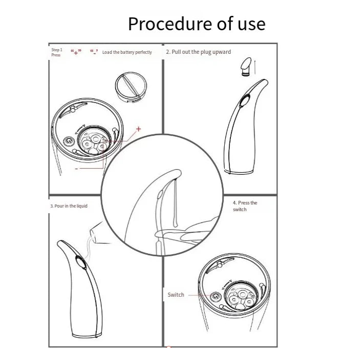 Soap Dispenser 1PC Auto Sensor Touchless Intelligent Hand Wash Dispenser 300ML Dishwashing Liquid Shampoo Tabletop