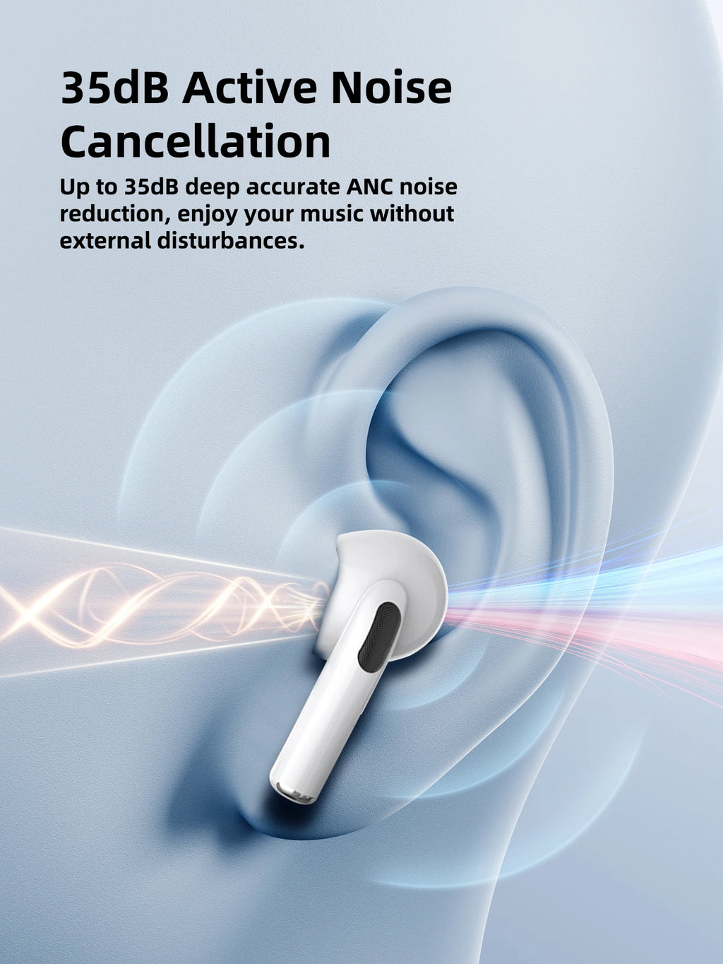 Pro Wireless Bluetooth Earbuds In-Ear Music Headphones Hi-Fi Sound Quality Low Latency For iPhone and Android