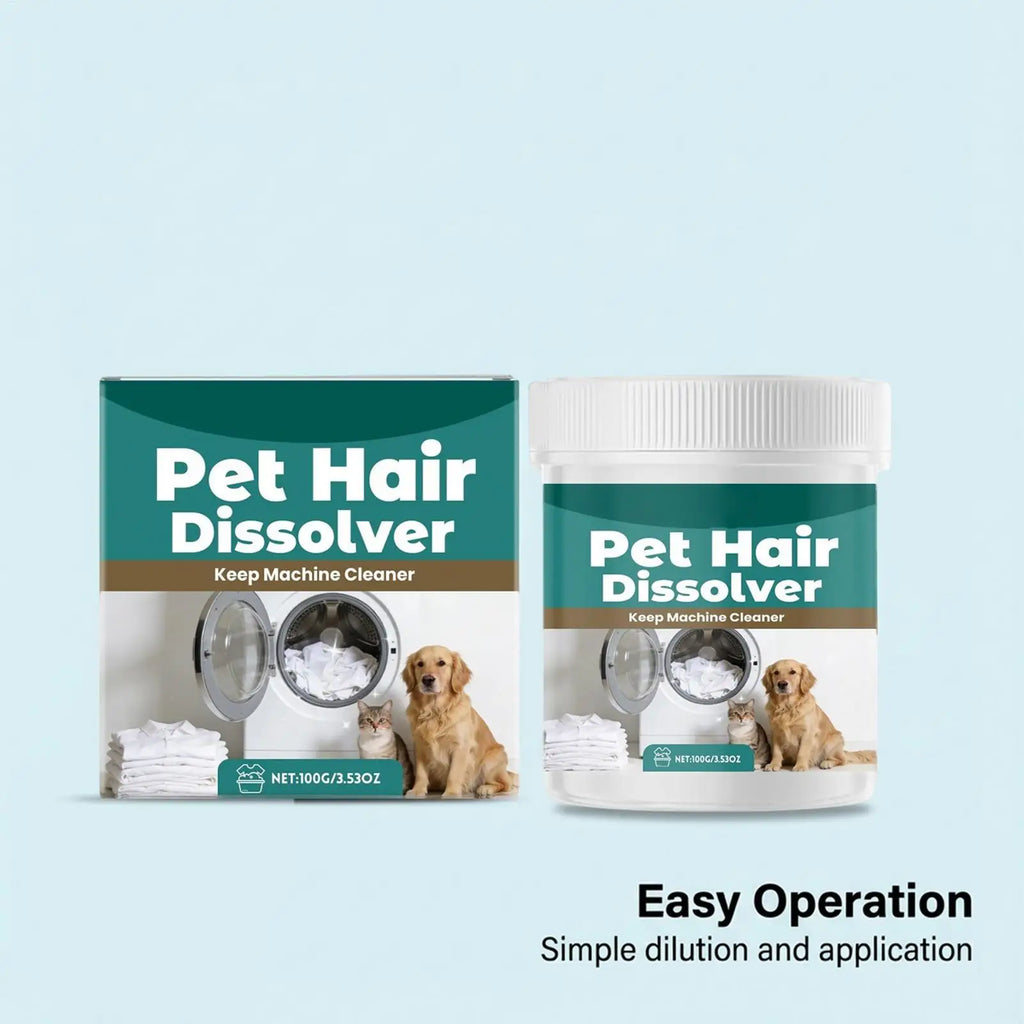 Pet Hair Dissolver Laundry Cleaner 100g Washing Machine Hair Remover Detergent Additive for Clothes Carpet Bedding Fabric Towel