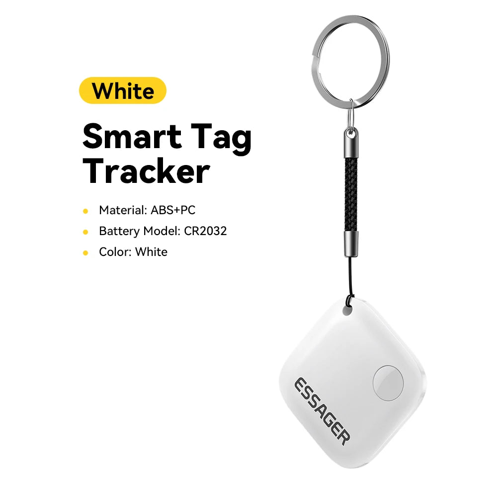 Essager Smart Bluetooth GPS Tracker Work with iOS System Find My App Air Tag Tracker Mini Locator Key Dog Pet Child Finder