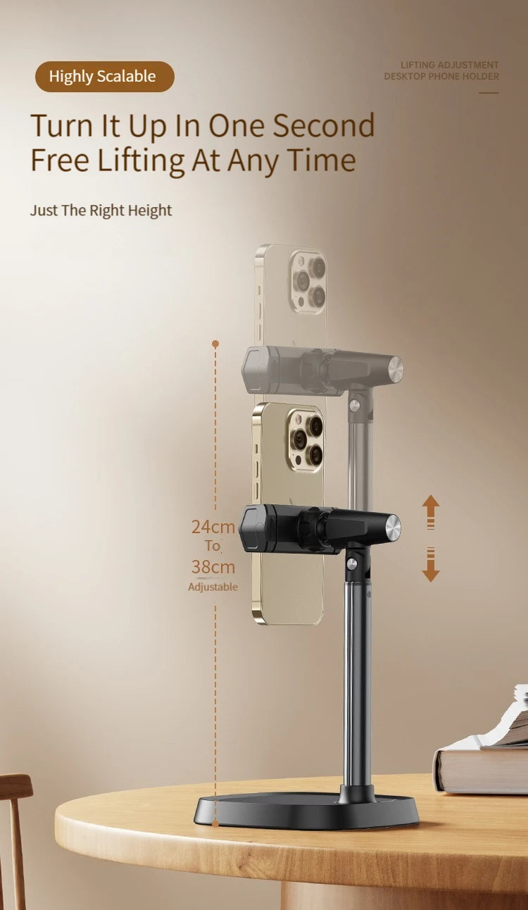 Adjustable Retractable Phone Stand For iPhone Xiaomi Huawei Redmi Live Broadcast Cell Phone Support Desk Stand Phone Accessories