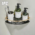 1-3PCS Bathroom Corner Shelf Nail-Free Shower Organizer Wall Mounted Space Aluminum Shelf Bathroom Accessories