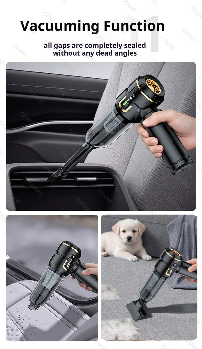 Mini Car Vacuum Cleaner Strong Scution Cordless 998000PA Powerful Wireless Car Cleaner HandHeld Portable Vacuum Cleaner for Car