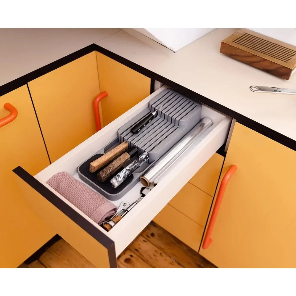 Knife Organizer Kitchen Drawer Cutlery Storage Tray Knife Holder Tableware Organizer Container For Knives Block Rack