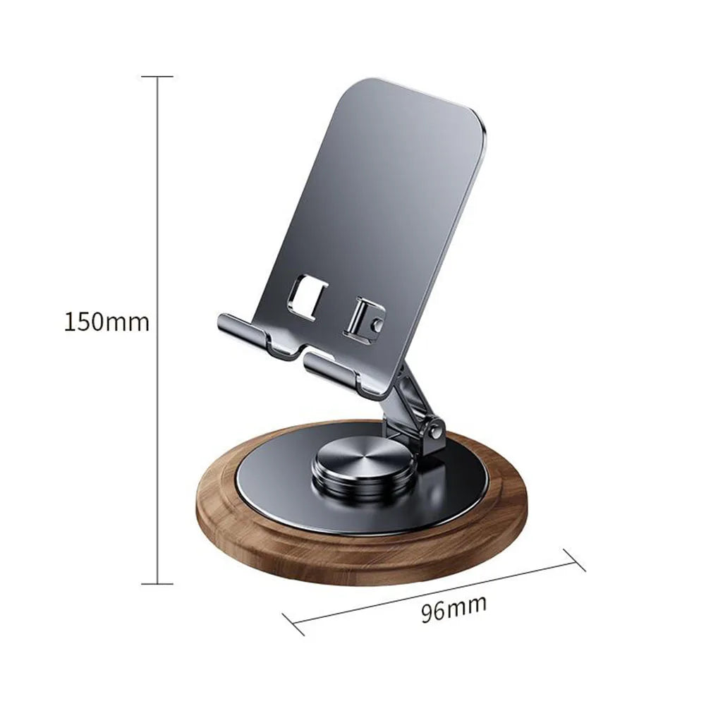 360° Rotatable Walnut Wood Phone Stand- Stylish & Versatile Desk Accessory Mobile Phone Holders & Stands