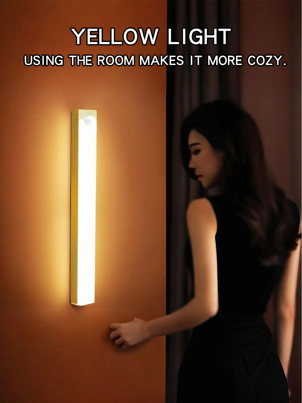 LED Motion Sensor Light Type C Rechargeable Light Wireless LED Night Light Cabinet Wardrobe Lamp Staircase Backlight For Kitchen