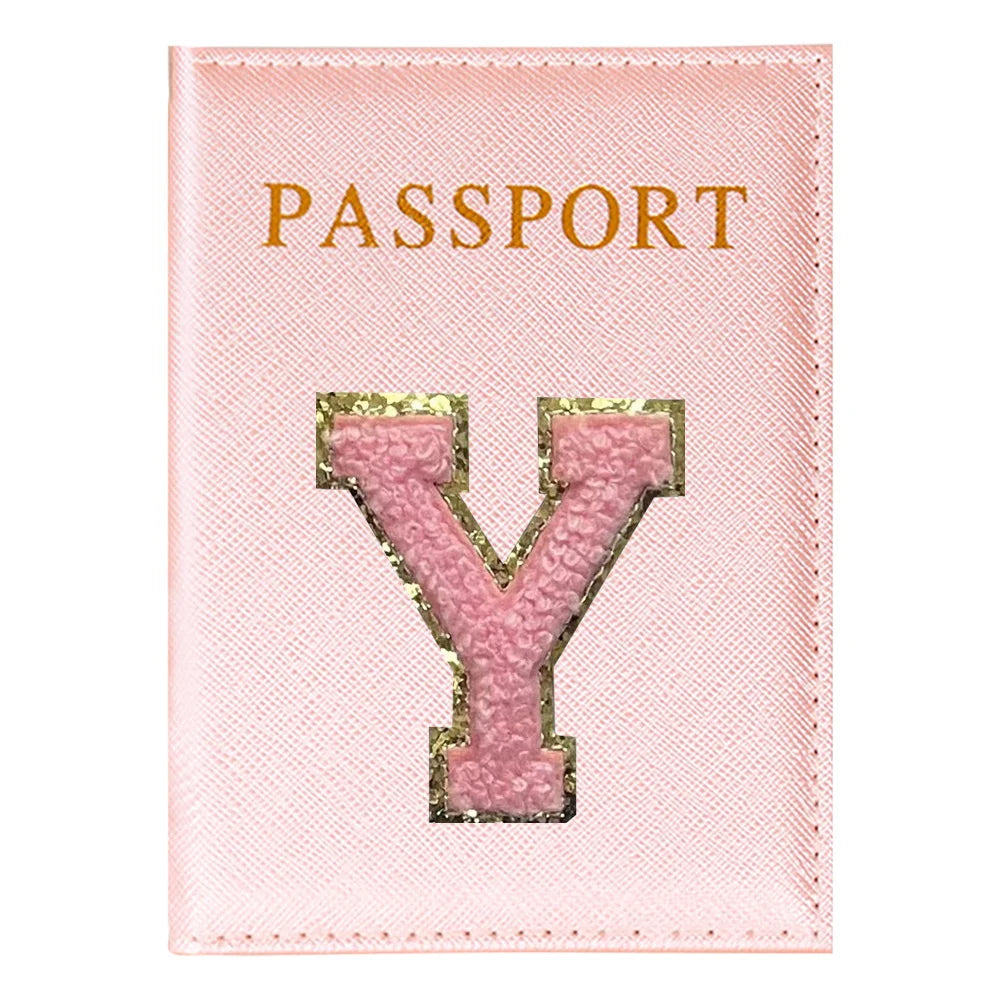 Portapasaporte Rosa con Diseño Aviones — Funda PU para Viajeras