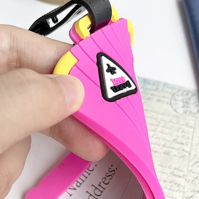 1pc Name ID Card Silicone Travel Luggage Tags Suitcase Travel Accessories Quickly Discover Luggage Tags Name Baggage Information