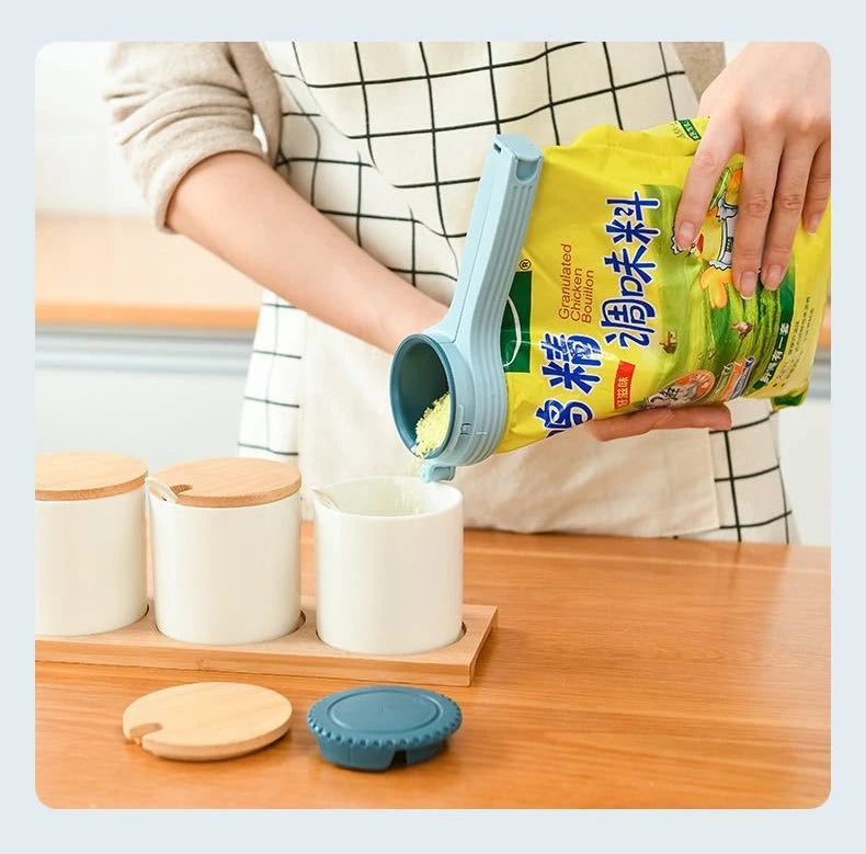 Snack Sealing Clip Fresh Keeping Sealer Clamp Plastic Food Saver Travel Kitchen Gadgets Seal Pour Food Storage Bag Cap Clip