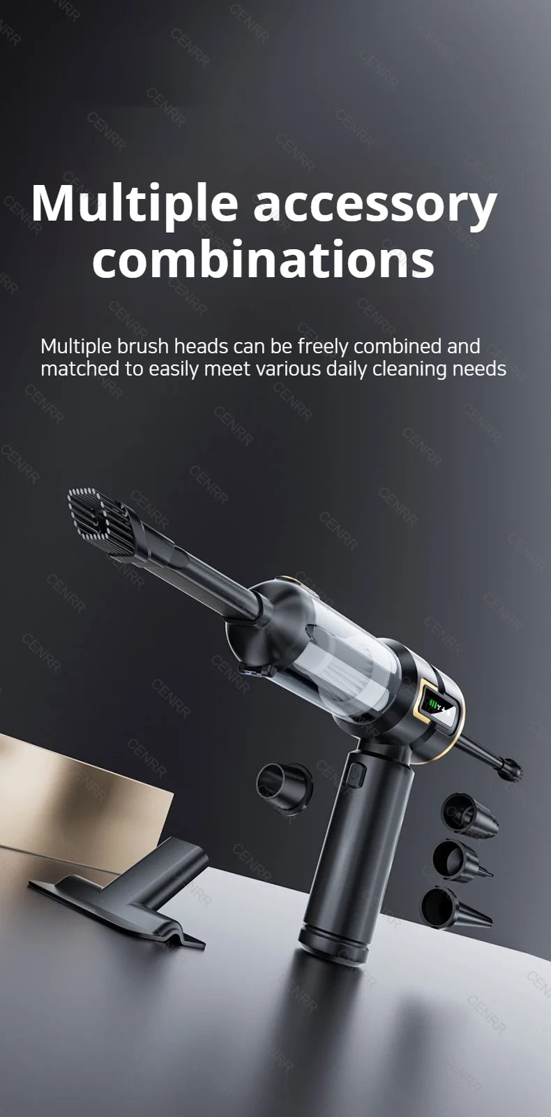 Mini Car Vacuum Cleaner Strong Scution Cordless 998000PA Powerful Wireless Car Cleaner HandHeld Portable Vacuum Cleaner for Car