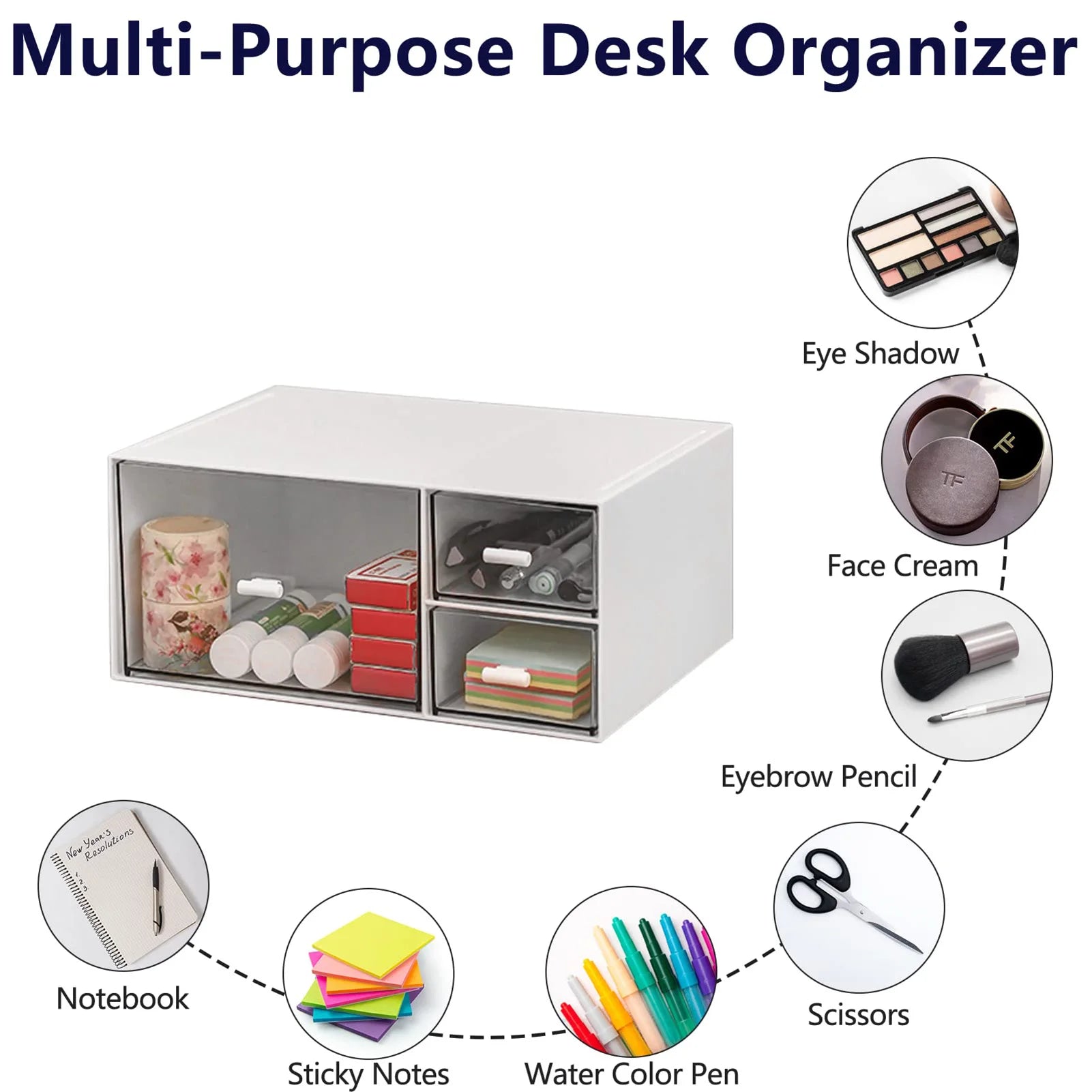 Stackable Drawer Organizer Boxes Space Saving Stackable Drawer Units for Bedroom Dorm Closet Kitchen