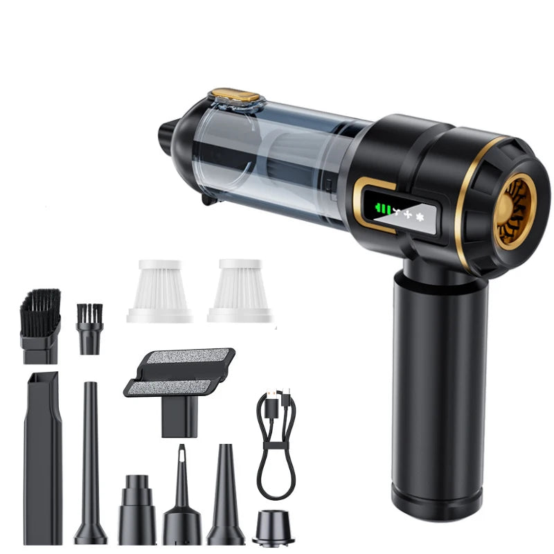 Mini Car Vacuum Cleaner Strong Scution Cordless 998000PA Powerful Wireless Car Cleaner HandHeld Portable Vacuum Cleaner for Car