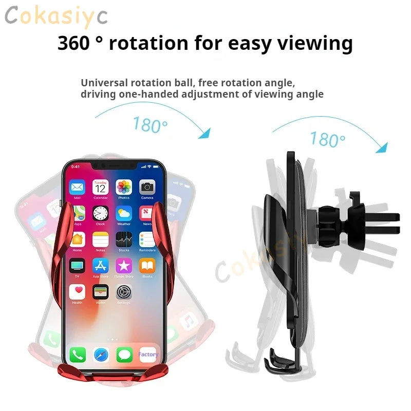 Car Phone Holder For AUDI A6 C8 A7 2019 2020 2021 2022 2023 2024 Mobile Phone Mounts Car Wireless Charging Special Fixed Base