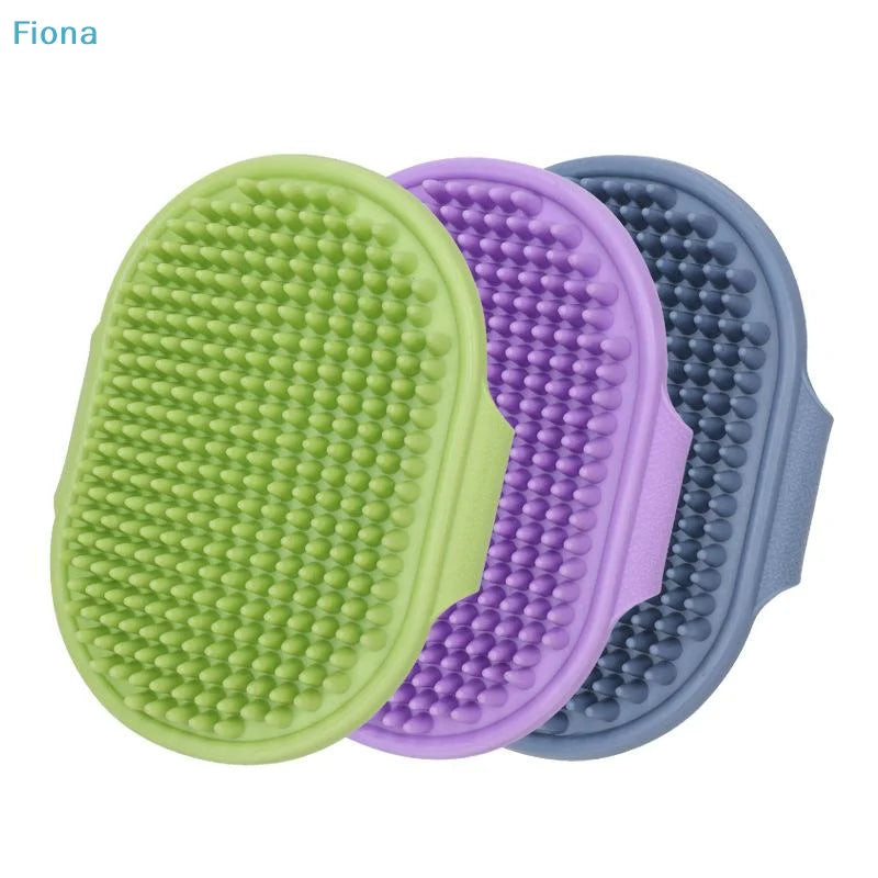 ✔Pet Bath Brush Dog Cat Grooming Brush Soft Silicone Massage Glove With Adjustable Strap Hair Remover Brush Pet Bathing Tools
