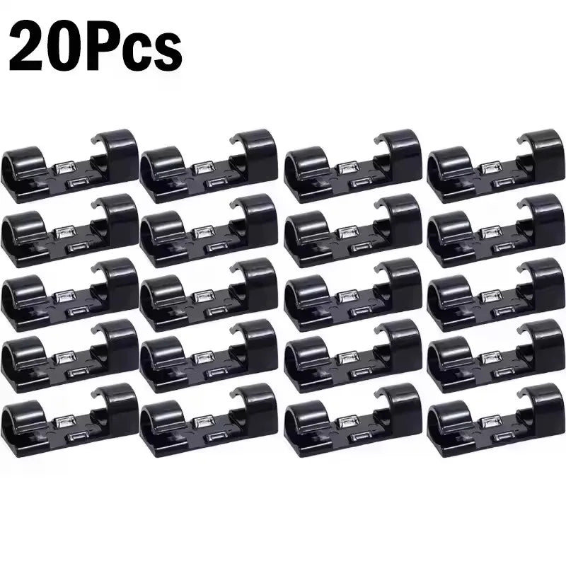 Cable Clips Organizer Drop Wire Holder Cord Management Self-Adhesive Cable Manager Fixed Clamp Wire Winder For Home Office Car