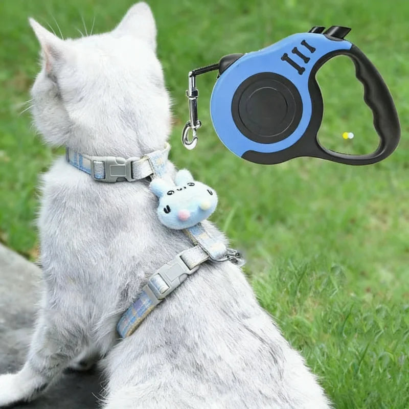 Automatic Retractable Dog Leash 3m/5m Nylon Lead for Small Dogs Cats Durable Puppy Traction Rope for Outdoor