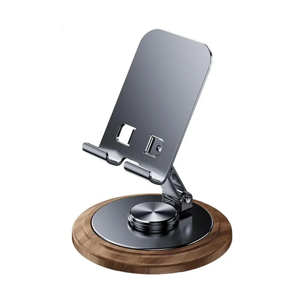 360° Rotatable Walnut Wood Phone Stand- Stylish & Versatile Desk Accessory Mobile Phone Holders & Stands