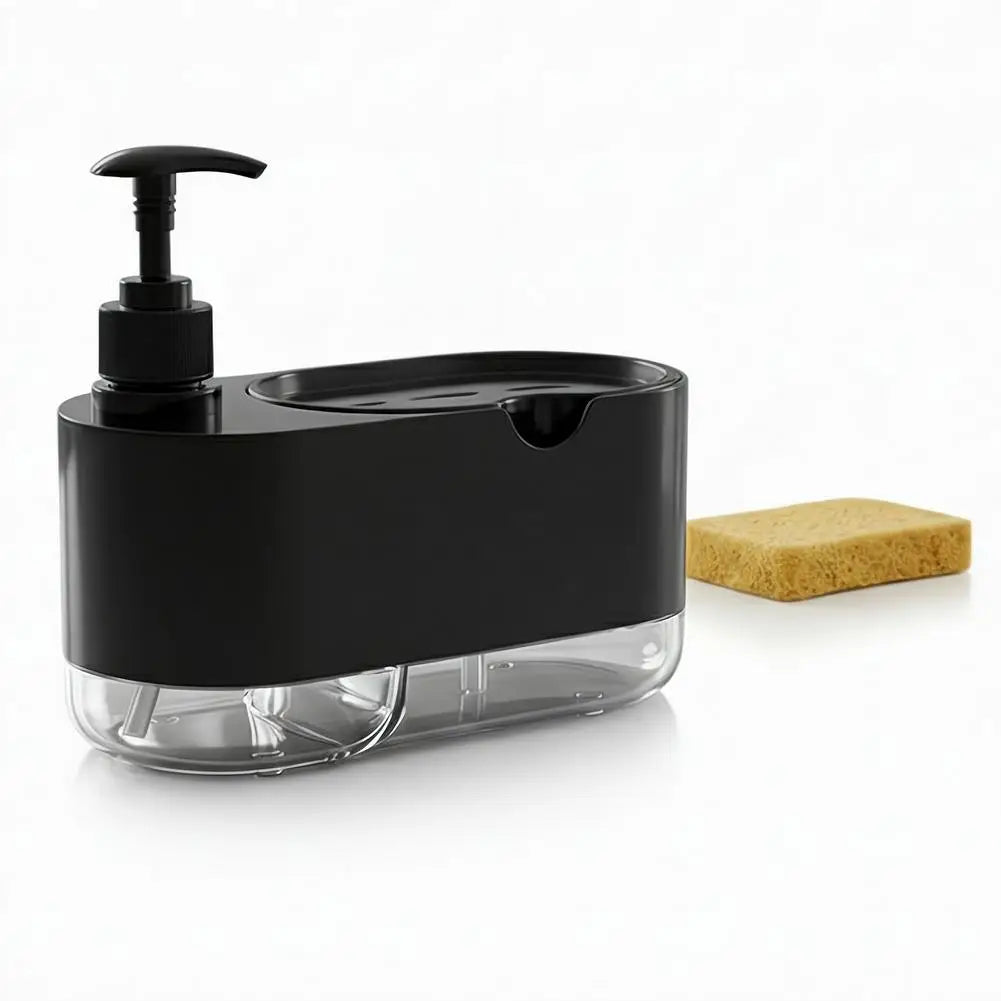 Soap Dispenser With Sponge Holder Shampoo Dispenser Soap Pump Container Storage Organizer Holder For Home Bathroom Kitchen