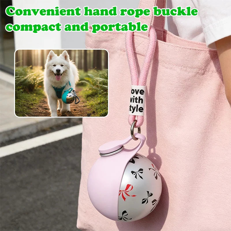 Portable Pet Water Bowl, 285ml, Foldable Silicone, Leak-Proof, Lightweight, Multi-Colour, for Dogs and Cats, Outdoor and Travel