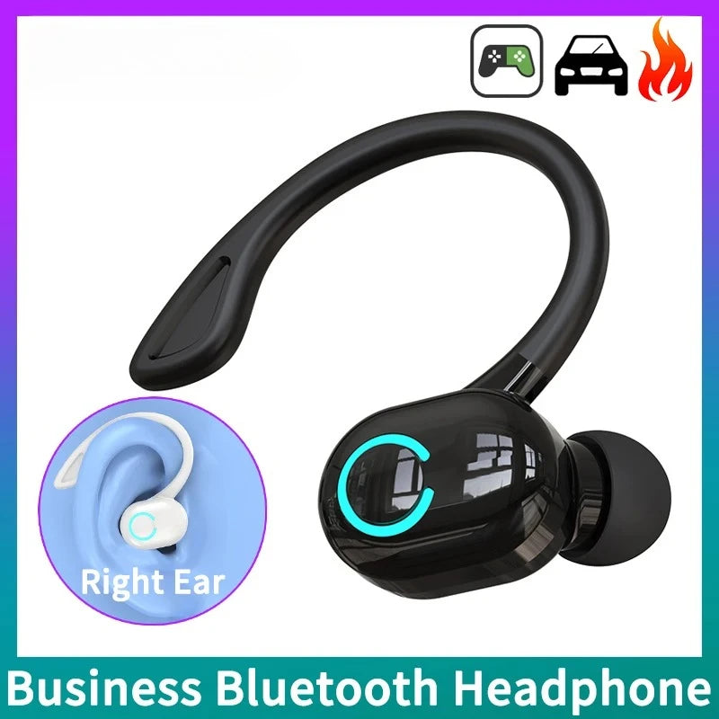 Wireless Bluetooth Earphones HIFI Bass With HD MIC Ear-Hook Earbuds Noise Cancelling Life Waterproof Game Sports Music Headsets