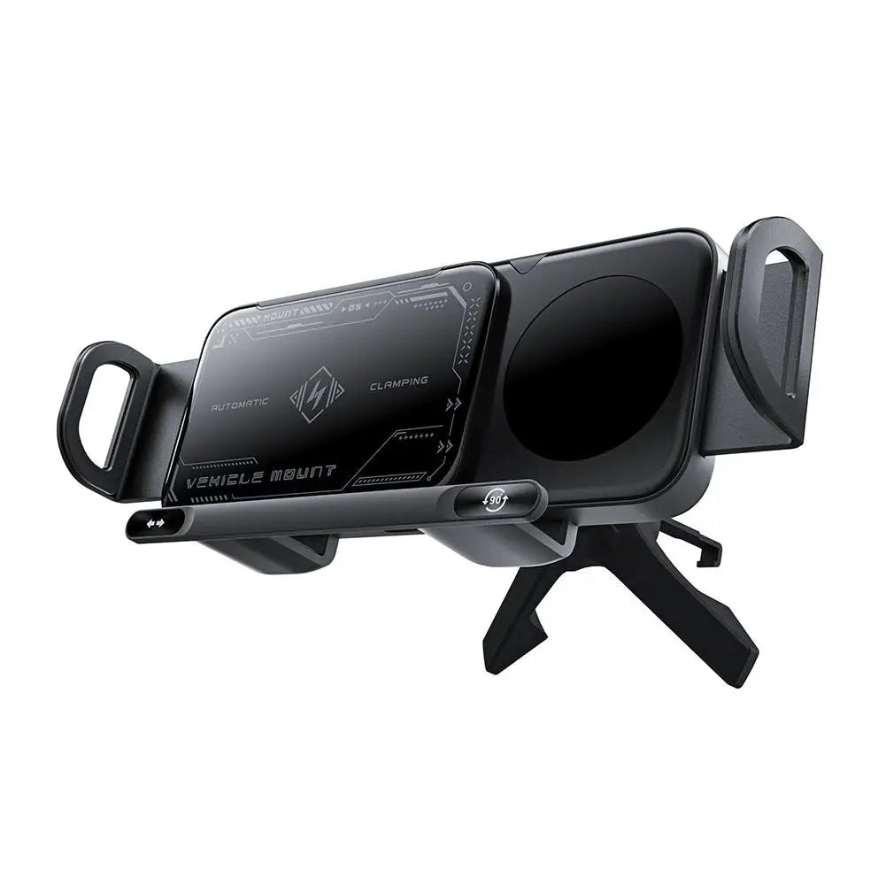 High Intelligent Mobile Phone/Pad Holder, Magnetic Phone Holder for Car, 2 in 1 Auto Rotating Phone Holder, Wireless Car Charger