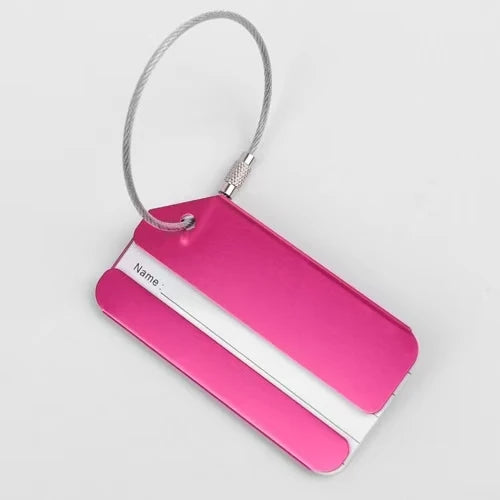 Luggage Tags Aluminium Alloy Suitcase Tag Travel Labels Set with Steel Loop ID Luggage Tags for Suitcases Travel Accessories