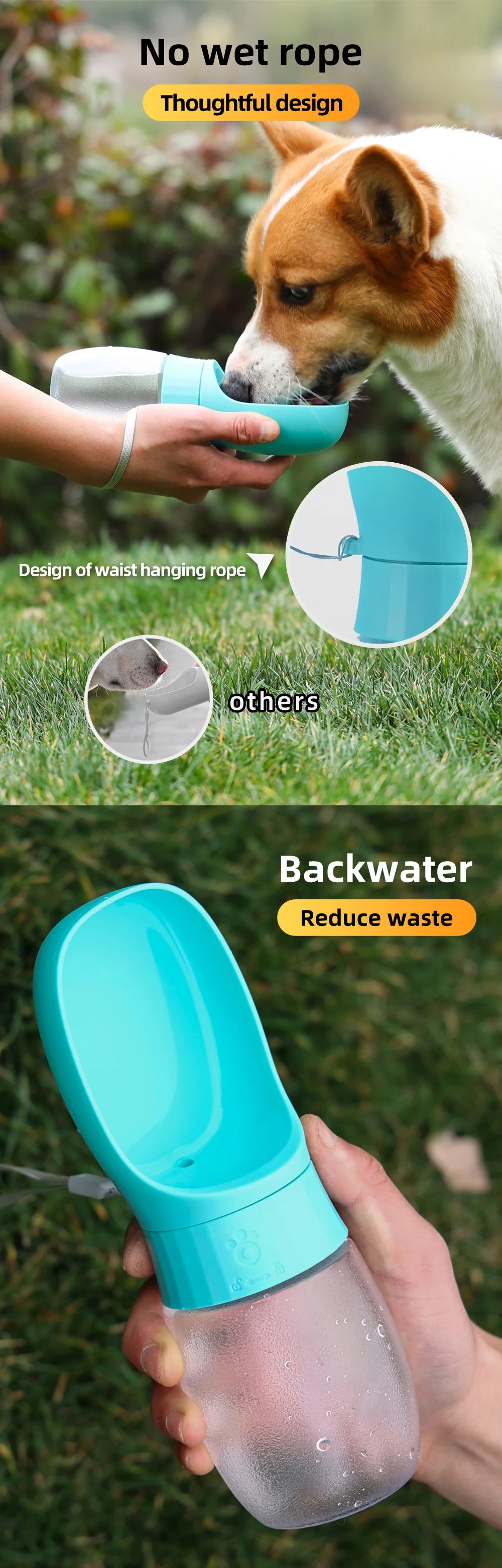 Portable Pet Water Bottle for Small Large Dogs High Capacity Dog Drink Bowl Outdoor Pets Water Dispenser Cup Labrador Supplies