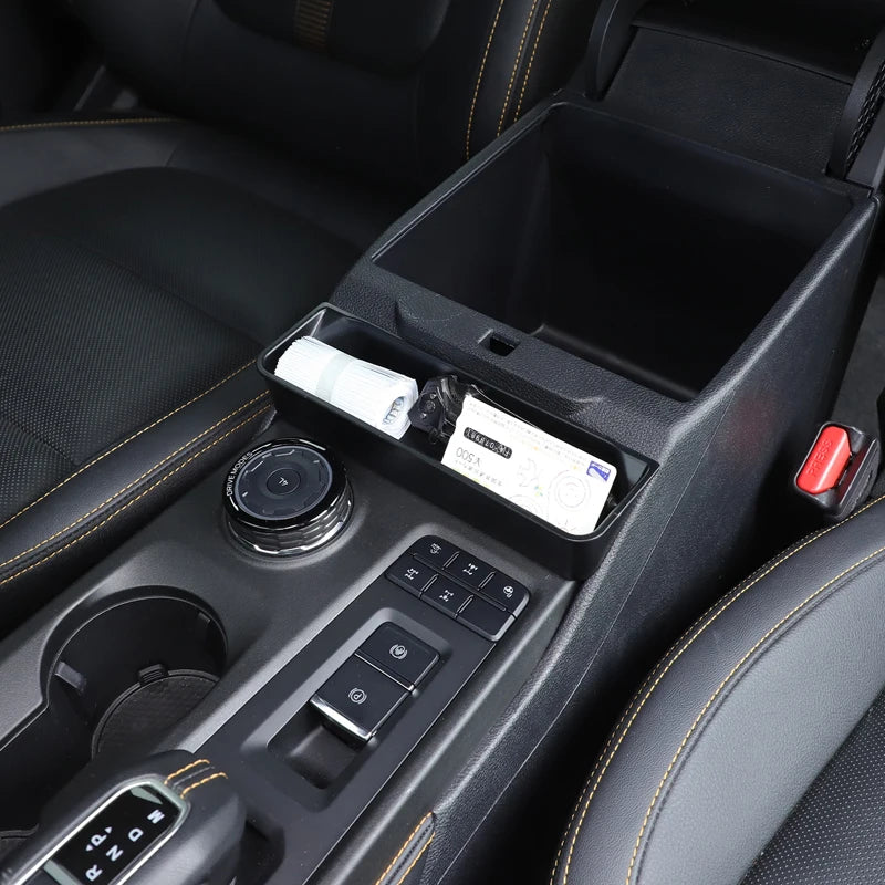 Car Center Console Organizer Tray For Ford Ranger 2023 2024 2025 Interior Accessories Armrest Box Front Storage Box
