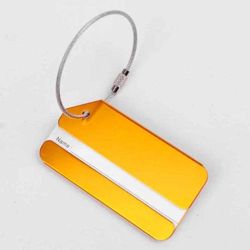 Luggage Tags Aluminium Alloy Suitcase Tag Travel Labels Set with Steel Loop ID Luggage Tags for Suitcases Travel Accessories