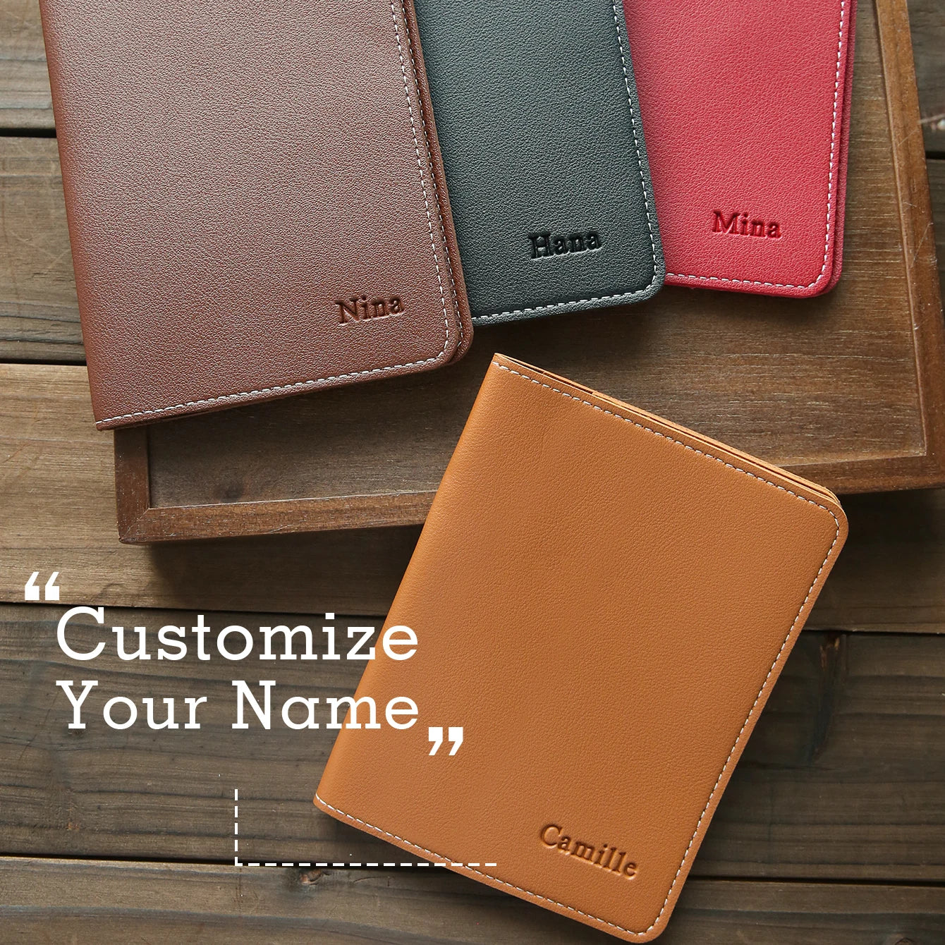 1 PCS Custom Name Passport Holder Personalized Leather Passport Cove Customized Travel Accessories Handmade Passport Holder Gift