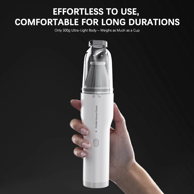 Mini Wireless Car Cleaning Car Vacuum Cleaner Rechargeable Powerful Suction Handheld Vacuum Powerful Cleaner Ultra-Compact