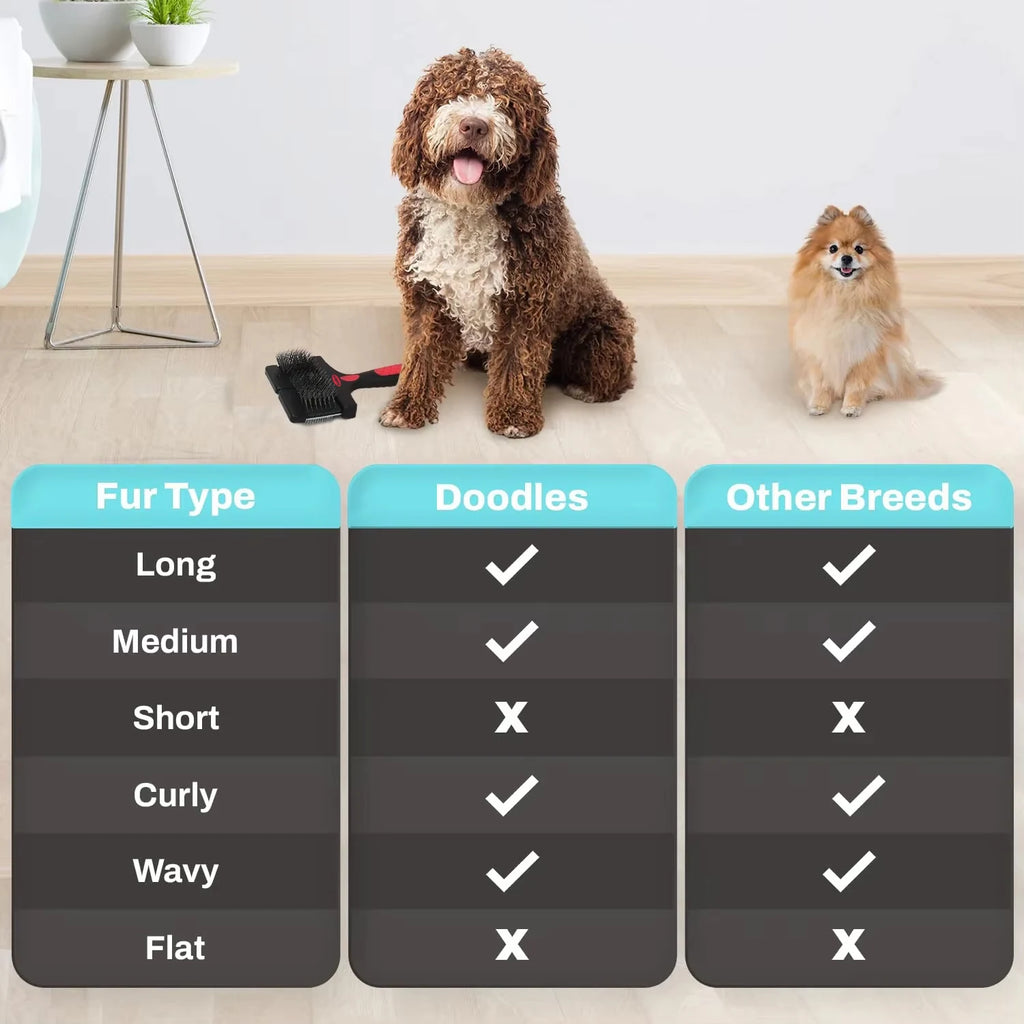 1pc Double Sided Pet Brush Dog Cat Hair Fur Bristle Grooming Shedding Cleaning Massage Comb Styling Tool Brush Comb Pet Supplies
