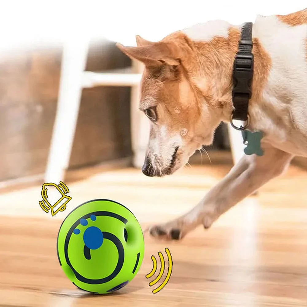 Dog Toy Wobble Wag Giggle Ball Getting Dog IQ Attention Training Toy Fun Giggle Sounds When Rolled or Shaken Pet Interactive Toy
