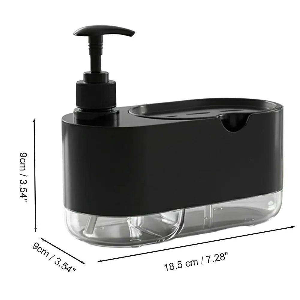 Soap Dispenser With Sponge Holder Shampoo Dispenser Soap Pump Container Storage Organizer Holder For Home Bathroom Kitchen