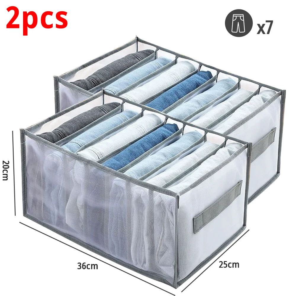 Drawers Organizer for Underwear Bra Socks Pants Jeans Storage Box Wardrobe Clothes Organizer Cabinet T-Shirt Organizers storage