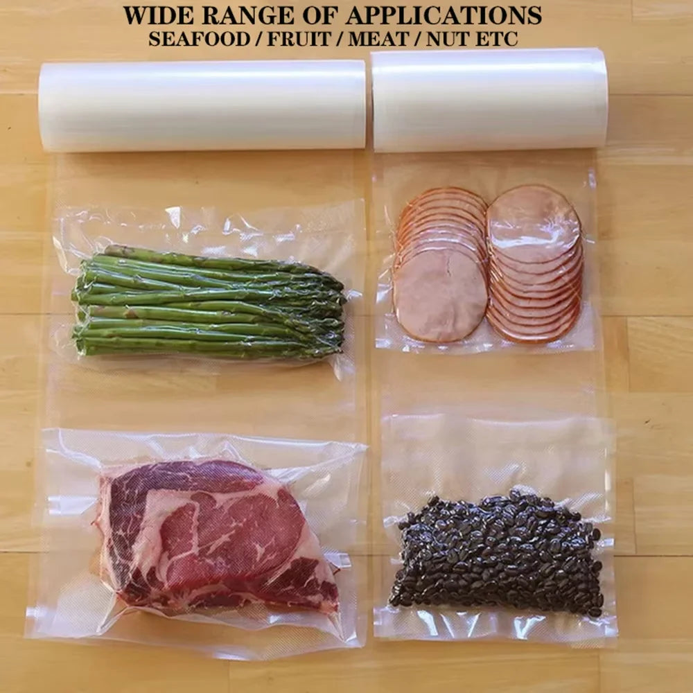 500CM Food Vacuum Sealer Bags Household Vacuum Sealing Machine Storage Roll Bag Travel Refrigerator Food Preservation Pack Bag