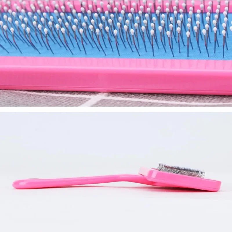 All-in One Pet Grooming Tool -Soft Bristle & Needle Combination Brush, Ideal for Rabbit,Dutch Pig, Guinea Pig  Small Animal Care